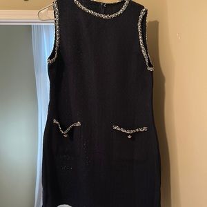 Navy tweed dress